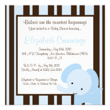 la fiesta de bienvenida al bebé del elefante invit comunicados personalizados