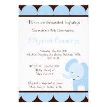 la fiesta de bienvenida al bebé del elefante invit invitacion personalizada