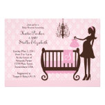 La fiesta de bienvenida al bebé elegante lamentabl invitación