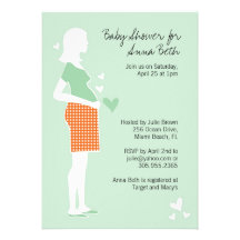 La fiesta de bienvenida al bebé invita con la silu invitación personalizada
