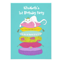 La fiesta de cumpleaños caprichosa divertida linda comunicado personalizado