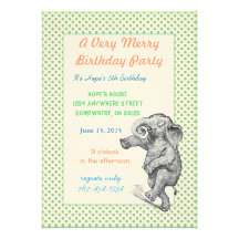 La fiesta de cumpleaños de la jirafa del elefante  comunicados personalizados