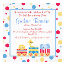 la fiesta de cumpleaños del circo invita a la dive invitacion personal 