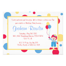 la fiesta de cumpleaños del circo invita a simple  anuncios personalizados