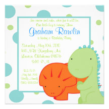 la fiesta de cumpleaños del dinosaurio invita a la invitacion personalizada