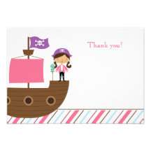 La fiesta de cumpleaños del pirata del chica rosad anuncio