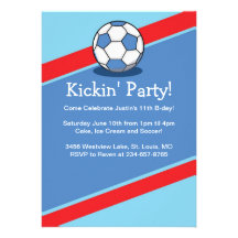 La fiesta de cumpleaños temática del fútbol de los invitacion personalizada