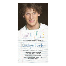 La fiesta de graduación 2013 del papel del cuadern tarjetas personales