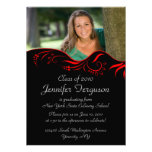La fiesta de graduación elegante de 2012 remolinos invitación personalizada
