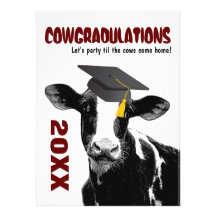 La fiesta de graduación invita - a la vaca diverti invitaciones personales 