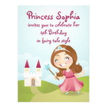 La fiesta de la princesa cumpleaños invita comunicados personales 