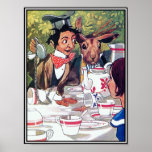 La fiesta del té del sombrerero enojado - Alicia e Poster