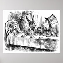 La fiesta del té del sombrerero enojado poster