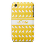 la fila del blanco ducks al compañero amarillo del Case-Mate iPhone 3 carcasa