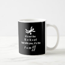 la física - es la desaceleración súbita que mata taza de café