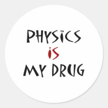 La física es mi droga pegatina