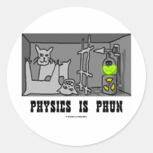 La física es Phun (diversión) (el gato de Schrödin Etiquetas