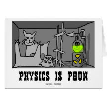 La física es Phun (diversión) (el gato de Schrödin Tarjeton