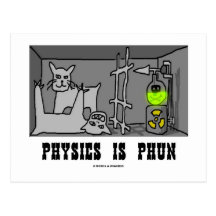 La física es Phun (diversión) (el gato de Schrödin Postales