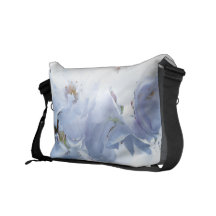 La flor blanca florece la bolsa de mensajero del c bolsas de mensajería