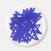La flor de la estrella azul imanes