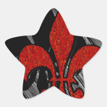 La flor de lis pegatina forma de estrella