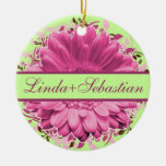La flor rosada le agradece ornamento del boda ornatos