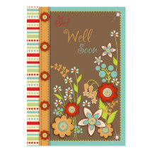 La floración consigue pronto Notecard bien Plantillas De Tarjetas Personales