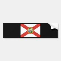 La Florida la bandera del estado del sol Pegatina De Parachoque
