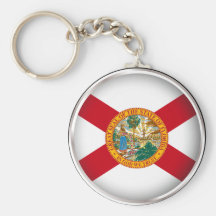 La Florida redonda Llavero Personalizado