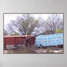 La foto 1 CSX del descarrilamiento del ferrocarril Impresiones