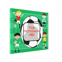 La foto adaptable v del fútbol envolvió la impresi impresion de lienzo