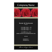 La foto carda la plantilla - rosas rojos adaptable tarjetas con fotos personalizadas
