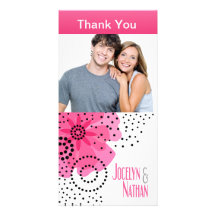 La foto de las amapolas de la pimienta le agradece tarjetas fotograficas personalizadas