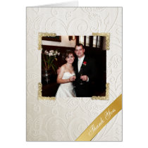 La foto de marfil elegante del boda del damasco le tarjetas