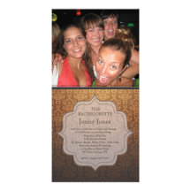 La foto del damasco del caramelo del fiesta de Bac Tarjetas Con Fotos Personalizadas