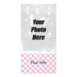 La foto femenina de la diversión carda vertical tarjetas fotográficas personalizadas