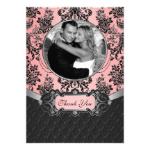 La foto rosada y negra del boda del damasco le agr invitacion personalizada