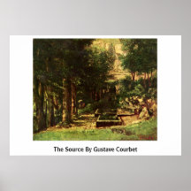 La fuente de Gustave Courbet Posters