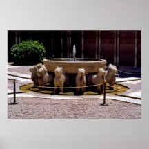 La fuente de los leones, Alhambra, Granada, Posters
