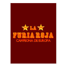 La Furia Roja Campeona de Europa Tarjetas Postales