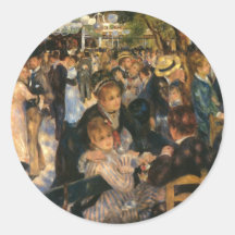 La Galette (   1876) del Bal du de Renoir Pegatina Redonda