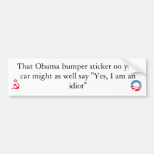 La gente del pegatina de Obama Bumer es idiotas Pegatina De Parachoque