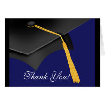 La graduación le agradece casquillo azul del gradu