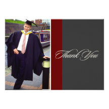 La graduación, personalizado le agradece las tarje anuncios personalizados