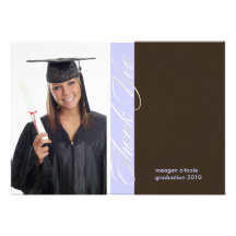 La graduación, personalizado le agradece las tarje anuncio personalizado