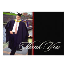 La graduación, personalizado le agradece las tarje anuncios personalizados