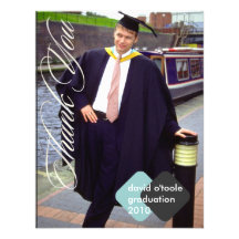 La graduación, personalizado le agradece las tarje anuncios personalizados