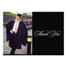 La graduación, personalizado le agradece las tarje invitacion personalizada