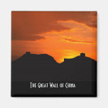 La Gran Muralla de China (puesta del sol) Imanes